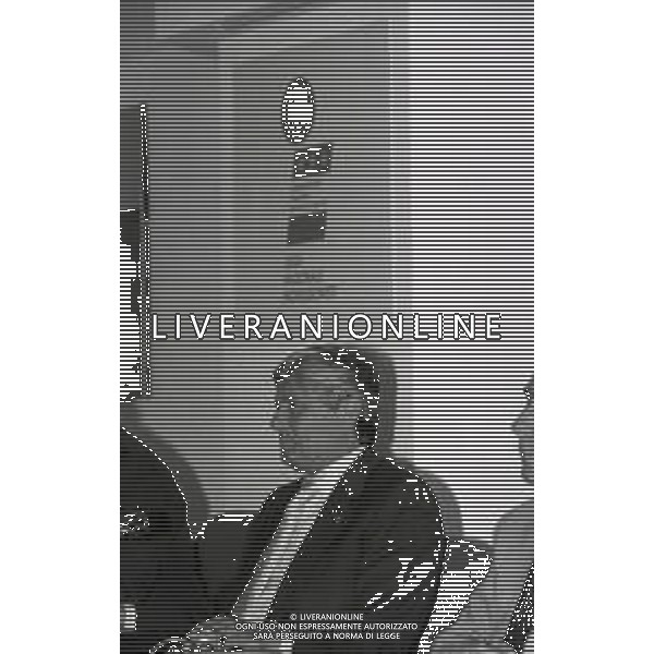 26-06-1996 MILANO LEGA CALCIO RIUNINE DI LEGA NELLA FOTO LUCIANO NIZZOLA PRESIDENTE LEGA CALCIO AG ALDO LIVERANI SAS