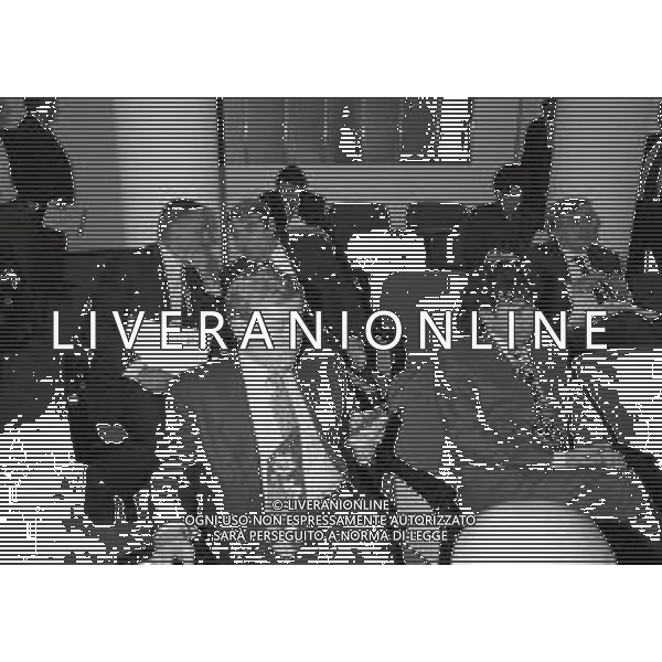 1996 MILANO LEGA CALCIO ASSEGNAZIONE DIRITTI TELEVISIVI ALLA PRESENZA DEI PRESIDENTI NELLA FOTO PIERALDO DALLE CARBONARE E SERGIO GASPARIN AG ALDO LIVERANI SAS