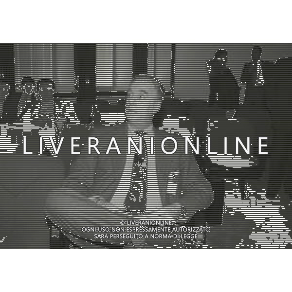 1996 MILANO LEGA CALCIO ASSEGNAZIONE DIRITTI TELEVISIVI ALLA PRESENZA DEI PRESIDENTI NELLA FOTO GIAN MARIA VISCONTI DI MODRONE AG ALDO LIVERANI SAS