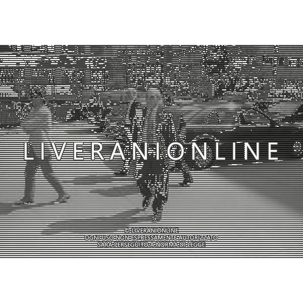 1996 MILANO LEGA CALCIO ASSEGNAZIONE DIRITTI TELEVISIVI ALLA PRESENZA DEI PRESIDENTI NELLA FOTO PIERO AGGRADI AG ALDO LIVERANI SAS