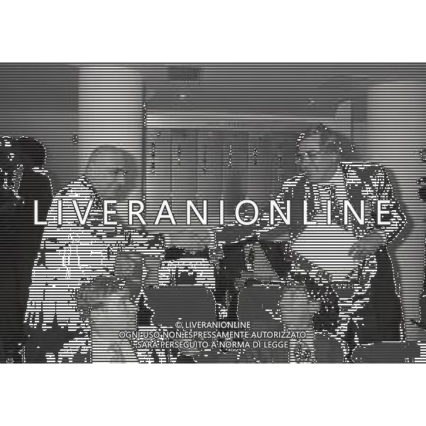 1996 MILANO LEGA CALCIO ASSEGNAZIONE DIRITTI TELEVISIVI ALLA PRESENZA DEI PRESIDENTI NELLA FOTO ADRIANO GALLIANI E GIORGIO PEDRANESCHI AG ALDO LIVERANI SAS