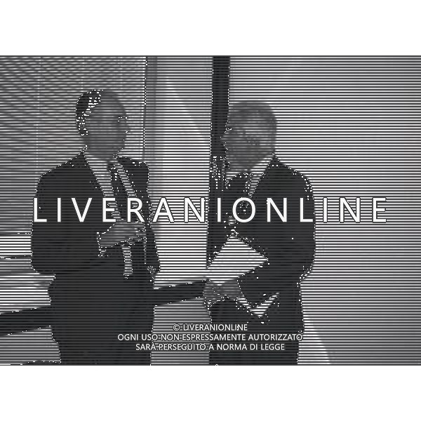 1995-1996 MILANO ASSEMBLEA LEGA CALCIO PRESIDENTI NELLA FOTO GIAN MARIA VISCONTI DI MODRONE E GIAN BATTISTA PASTORELLO AG ALDO LIVERANI SAS