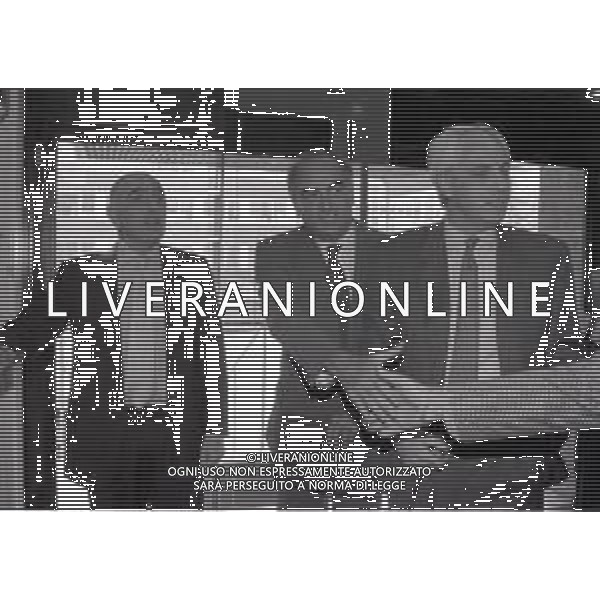 1995-1996 MILANO ASSEMBLEA LEGA CALCIO PRESIDENTI NELLA FOTO ADRIANO GALLIANI-ANTONIO GIARUDO E ROBERTO BETTEGA AG ALDO LIVERANI SAS