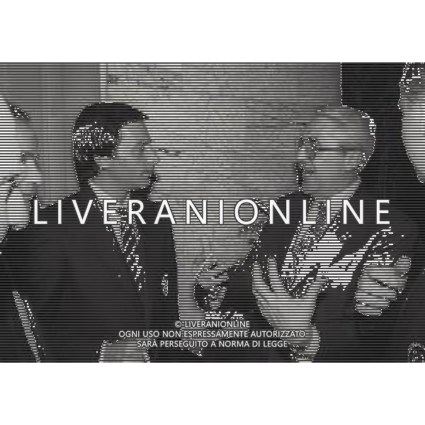 1990 MILANO LEGA CALCIO RIUNIONE PRESIDENTI NELLA FOTO PIERO D\'ELIA E RENZO RIGHETTI AG ALDO LIVERANI SAS