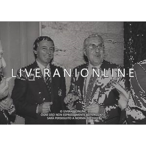 1990 MILANO LEGA CALCIO RIUNIONE PRESIDENTI NELLA FOTO PIERO D\'ELIA E RENZO RIGHETTI AG ALDO LIVERANI SAS