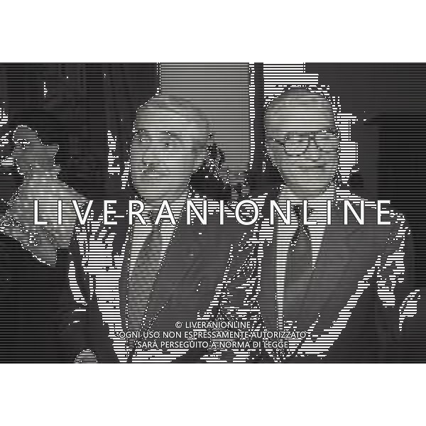 1990 MILANO LEGA CALCIO RIUNIONE PRESIDENTI NELLA FOTO RENZO RIGHETTI E GIULIO CAMPANATI AG ALDO LIVERANI SAS