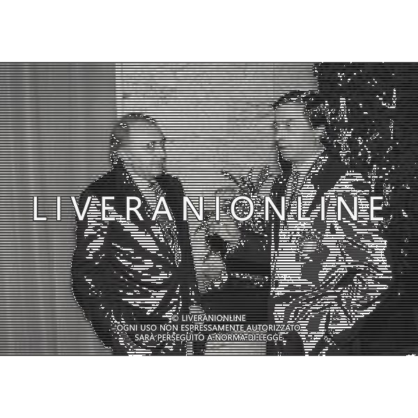 1990 MILANO LEGA CALCIO RIUNIONE PRESIDENTI NELLA FOTO CORRADO FERLAINO E PIERO D\'ELIA AG ALDO LIVERANI SAS