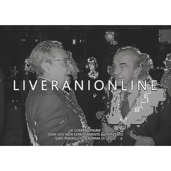 1996 MILANO HOTEL RAMADA PRESENTAZIONE DEL NUOVO MARCHIO DELLA LEGA CALCIO NELLA FOTO CANDIDO CANNAVO\' E GIUSEPPE PRISCO AG ALDO LIVERANI SAS