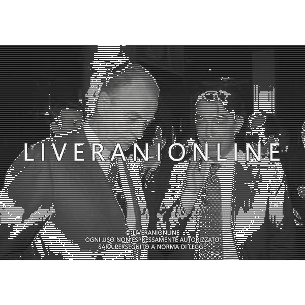 1996 MILANO HOTEL RAMADA PRESENTAZIONE DEL NUOVO MARCHIO DELLA LEGA CALCIO NELLA FOTO GIAN MARIA VISCONTI DI MODRONE E MASSIMO MORATTI AG ALDO LIVERANI SAS