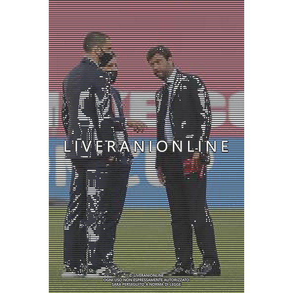 Atalanta - Juventus Finale di Coppa Italia TIMVISION CUP 2021 del 19/05/2021 nella foto: andrea agnelli e Bonucci Leonardo (Juventus f.c.) ©Claudio Zamagni/Agenzia Aldo Liverani during TIMVISION CUP final match between ATALANTA and JUVENTUS at Mapei Stadium in Reggio-Emilia on May 19 2021 photo credit by Claudio Zamagni/Aldo Liverani Photo Agency
