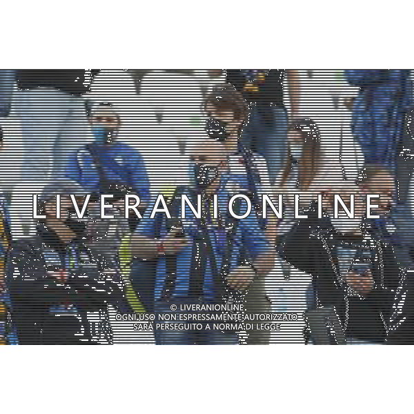 Atalanta - Juventus Finale di Coppa Italia TIMVISION CUP 2021 del 19/05/2021 nella foto: il ritorno dei tifosi sulle tribune - i tifosi dell\' Atalanta ©Claudio Zamagni/Agenzia Aldo Liverani during TIMVISION CUP final match between ATALANTA and JUVENTUS at Mapei Stadium in Reggio-Emilia on May 19 2021 photo credit by Claudio Zamagni/Aldo Liverani Photo Agency