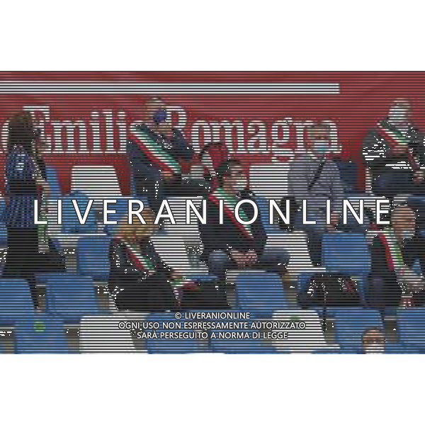 Atalanta - Juventus Finale di Coppa Italia TIMVISION CUP 2021 del 19/05/2021 nella foto: la tribuna con i sindaci ©Claudio Zamagni/Agenzia Aldo Liverani during TIMVISION CUP final match between ATALANTA and JUVENTUS at Mapei Stadium in Reggio-Emilia on May 19 2021 photo credit by Claudio Zamagni/Aldo Liverani Photo Agency