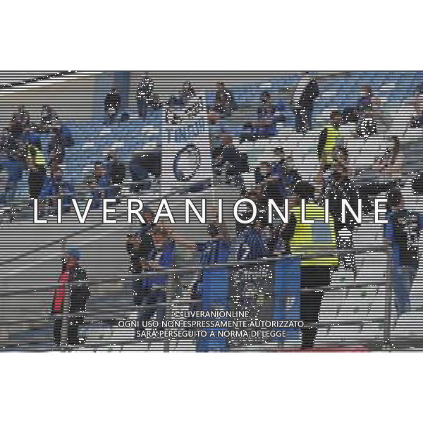 Atalanta - Juventus Finale di Coppa Italia TIMVISION CUP 2021 del 19/05/2021 nella foto: il ritorno dei tifosi sulle tribune - i tifosi dell\' Atalanta ©Claudio Zamagni/Agenzia Aldo Liverani during TIMVISION CUP final match between ATALANTA and JUVENTUS at Mapei Stadium in Reggio-Emilia on May 19 2021 photo credit by Claudio Zamagni/Aldo Liverani Photo Agency