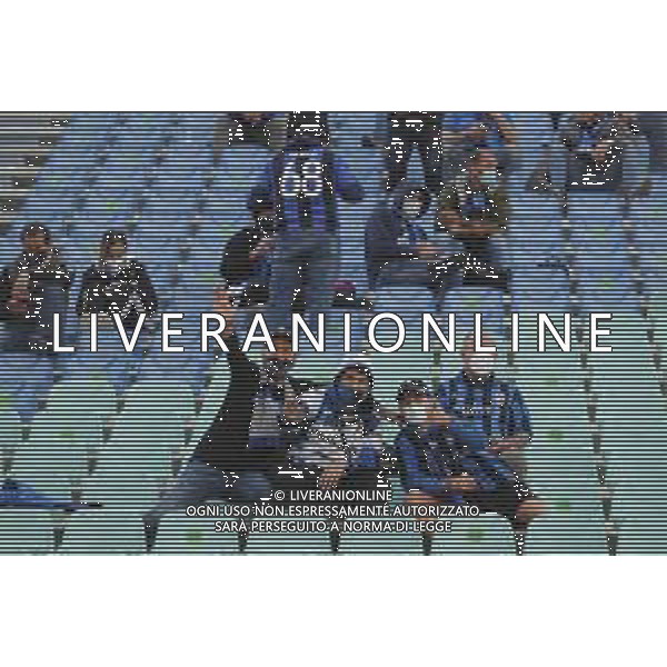 Atalanta - Juventus Finale di Coppa Italia TIMVISION CUP 2021 del 19/05/2021 nella foto: il ritorno dei tifosi sulle tribune - i tifosi dell\' Atalanta ©Claudio Zamagni/Agenzia Aldo Liverani during TIMVISION CUP final match between ATALANTA and JUVENTUS at Mapei Stadium in Reggio-Emilia on May 19 2021 photo credit by Claudio Zamagni/Aldo Liverani Photo Agency
