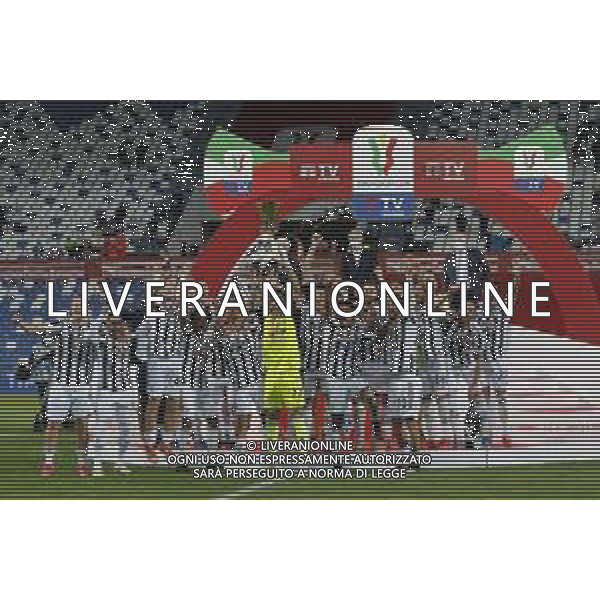 Atalanta - Juventus Finale di Coppa Italia TIMVISION CUP 2021 del 19/05/2021 nella foto: festeggiamenti juventus per la vittoria della timvision cup 2021 ©Claudio Zamagni/Agenzia Aldo Liverani during TIMVISION CUP final match between ATALANTA and JUVENTUS at Mapei Stadium in Reggio-Emilia on May 19 2021 photo credit by Claudio Zamagni/Aldo Liverani Photo Agency/AGENZIA ALDO LIVERANI SAS
