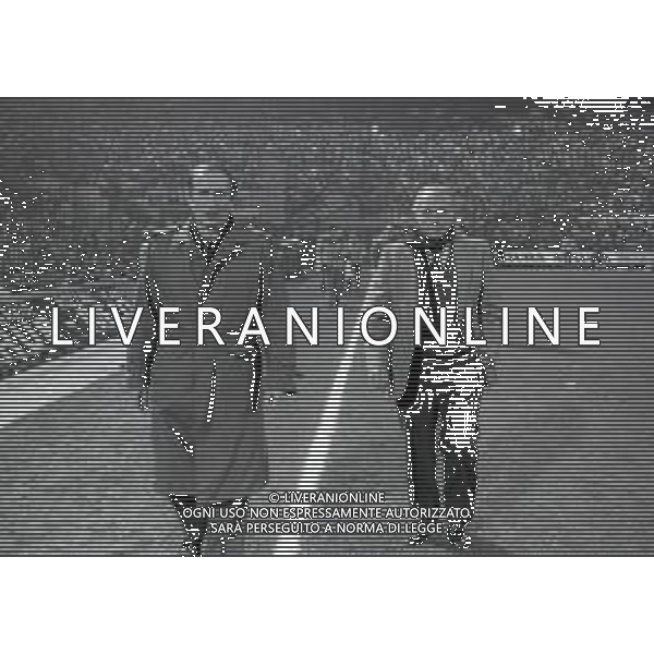 RETROSPETTIVA RINO MARCHESI ALLENATORE NELLA FOTO RINO MARCHESI ALLENATORE INTER CALCIO NELL\'ANNO 1982-1983 CON ALFREDO DI STEFANO ALLENATORE REAL MADRID AG ALDO LIVERANI SAS