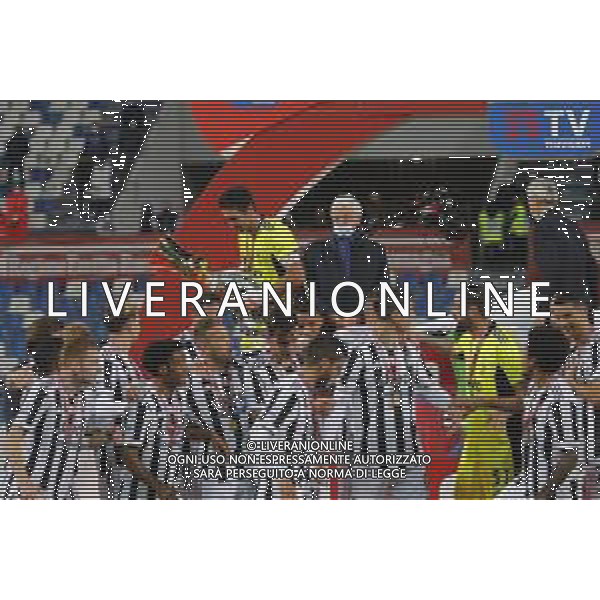 Atalanta - Juventus Finale di Coppa Italia TIMVISION CUP 2021 del 19/05/2021 nella foto: festeggiamenti Buffon Ginluigi (Juventus f.c.) ©Claudio Zamagni/Agenzia Aldo Liverani during TIMVISION CUP final match between ATALANTA and JUVENTUS at Mapei Stadium in Reggio-Emilia on May 19 2021 photo credit by Claudio Zamagni/Aldo Liverani Photo Agency