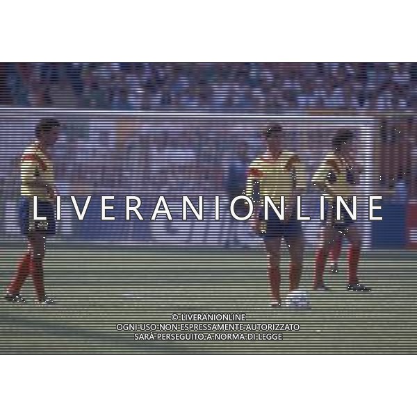 RETROSPETTIVA JON OVIDIU SABAU CALCIATORE NELLA FOTO JON OVIDIU SABAU CON LA MAGLIA DELLA NAZIONALE ROMANIA CALCIO AG ALDO LIVERANI SAS 