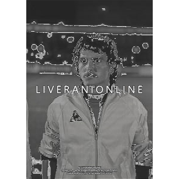 RETROSPETTIVA FRANCO SELVAGGI CALCIATORE NELLA FOTO FRANCO SELVAGGI CON LA MAGLIA DELLA NAZIONALE ITALIANA AG ALDO LIVERANI SAS