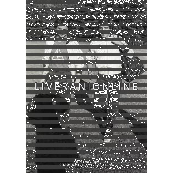 RETROSPETTIVA FRANCO SELVAGGI CALCIATORE NELLA FOTO FRANCO SELVAGGI E LUCIANO MARANGON IN RITIRO A MILANELLO CON LA NAZIONALE ITALIANA AG ALDO LIVERANI SAS