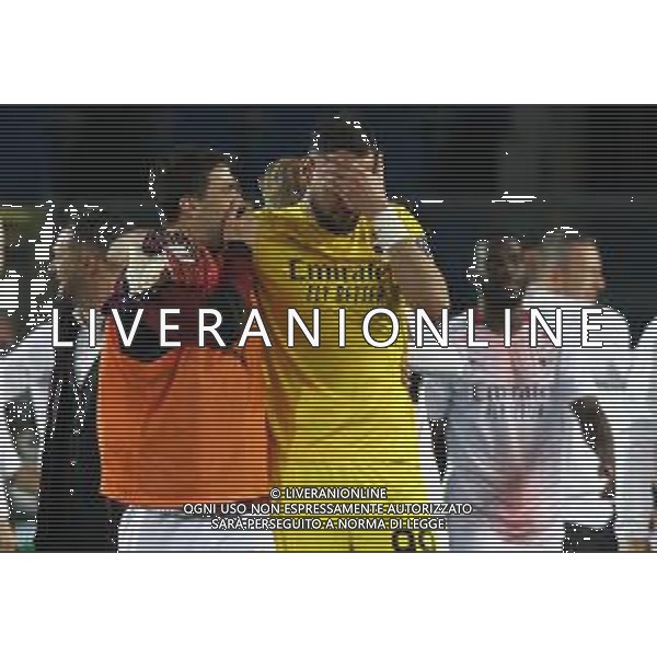 Atalanta-Milan Campionato di Calcio serie A TIM 2020/2021 38a giornata Bergamo, 23 Maggio 2021 Nella foto: la commozione di Gianluigi Donnarumma Ph. Soli - Ag. Aldo Liverani/ AG. ALDO LIVERANI SAS