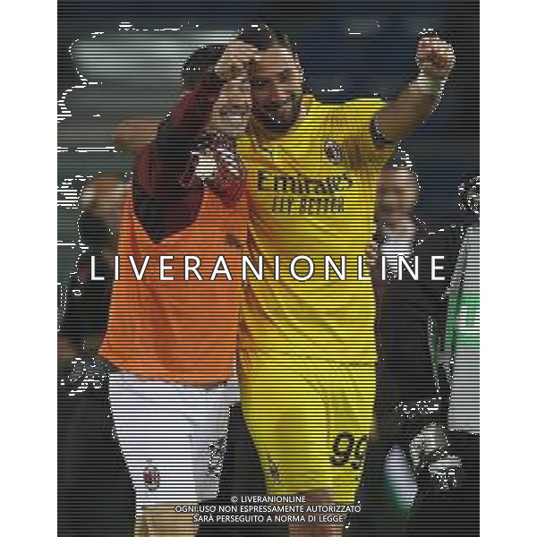 Atalanta-Milan Campionato di Calcio serie A TIM 2020/2021 38a giornata Bergamo, 23 Maggio 2021 Nella foto: Alessio Romagnoli e Gianluigi Donnarumma Ph. Soli - Ag. Aldo Liverani/ AG. ALDO LIVERANI SAS