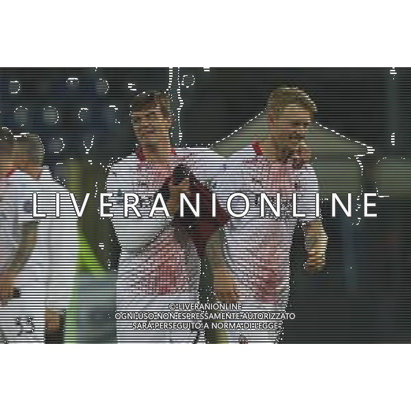 Atalanta-Milan Campionato di Calcio serie A TIM 2020/2021 38a giornata Bergamo, 23 Maggio 2021 Nella foto: Daniel Maldini e Simon Kjaer esultano a fine gara Ph. Soli - Ag. Aldo Liverani/ AG. ALDO LIVERANI SAS