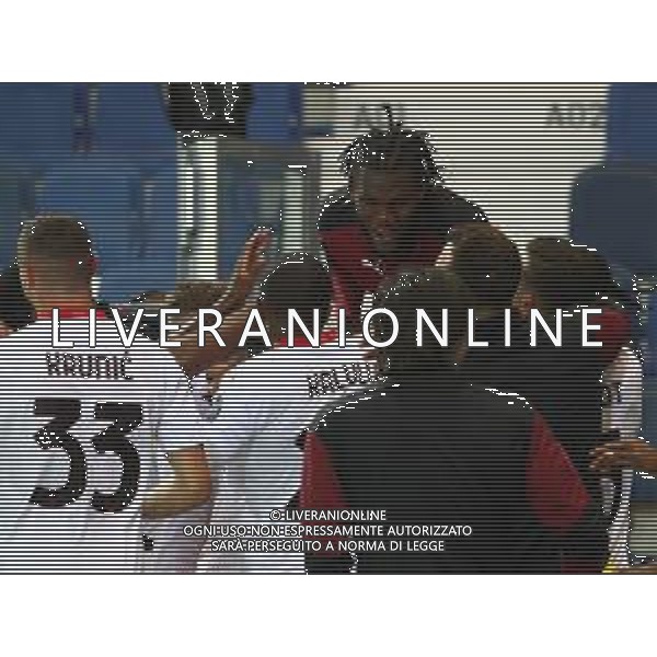 Atalanta-Milan Campionato di Calcio serie A TIM 2020/2021 38a giornata Bergamo, 23 Maggio 2021 Nella foto: i giocatori del Milan esultano a fine gara Ph. Soli - Ag. Aldo Liverani/ AG. ALDO LIVERANI SAS