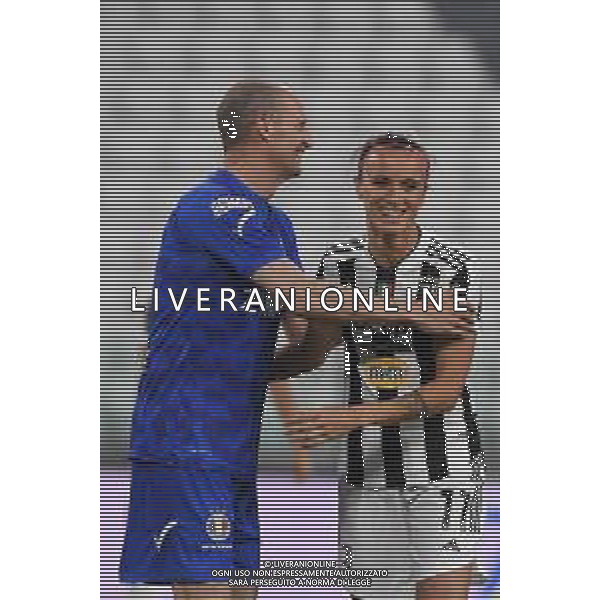 Torino 25.05.2021 Allianz Stadium La partita del cuore 30° edizione Nazionale Italiana Cantanti vs Campioni per la Ricerca ©Viganti/Agenzia Aldo Liverani Nella foto: massimiliano allegri con barbara bonansea ©Viganti Manuela/AGENZIA ALDO LIVERANI SAS