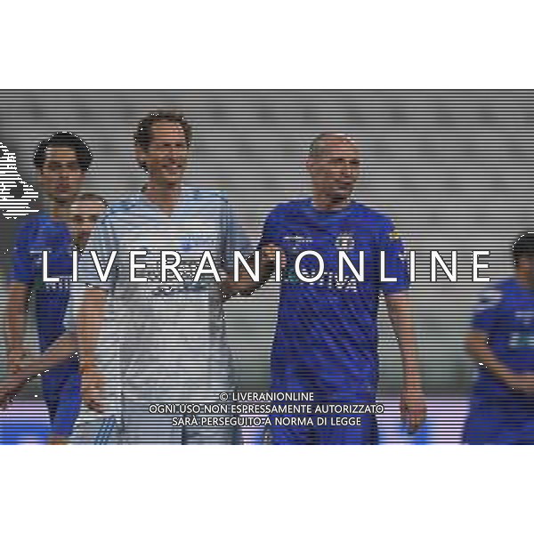 Torino 25.05.2021 Allianz Stadium La partita del cuore 30° edizione Nazionale Italiana Cantanti vs Campioni per la Ricerca ©Viganti/Agenzia Aldo Liverani Nella foto: john elkann e massimiliano allegri ©Viganti Manuela/AGENZIA ALDO LIVERANI SAS