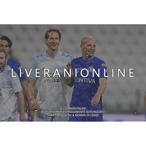 Torino 25.05.2021 Allianz Stadium La partita del cuore 30° edizione Nazionale Italiana Cantanti vs Campioni per la Ricerca ©Viganti/Agenzia Aldo Liverani Nella foto: john elkann e massimiliano allegri ©Viganti Manuela/AGENZIA ALDO LIVERANI SAS
