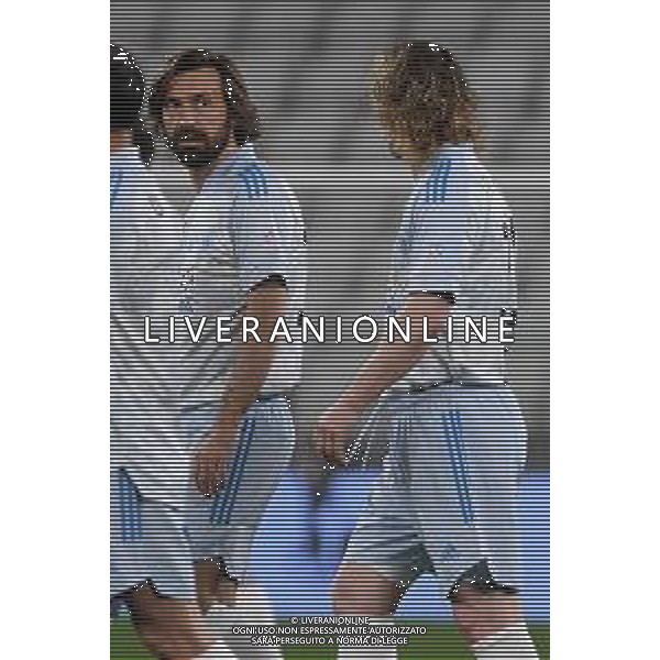 Torino 25.05.2021 Allianz Stadium La partita del cuore 30° edizione Nazionale Italiana Cantanti vs Campioni per la Ricerca ©Viganti/Agenzia Aldo Liverani Nella foto: andrea pirlo e pavel nedved ©Viganti Manuela/AGENZIA ALDO LIVERANI SAS