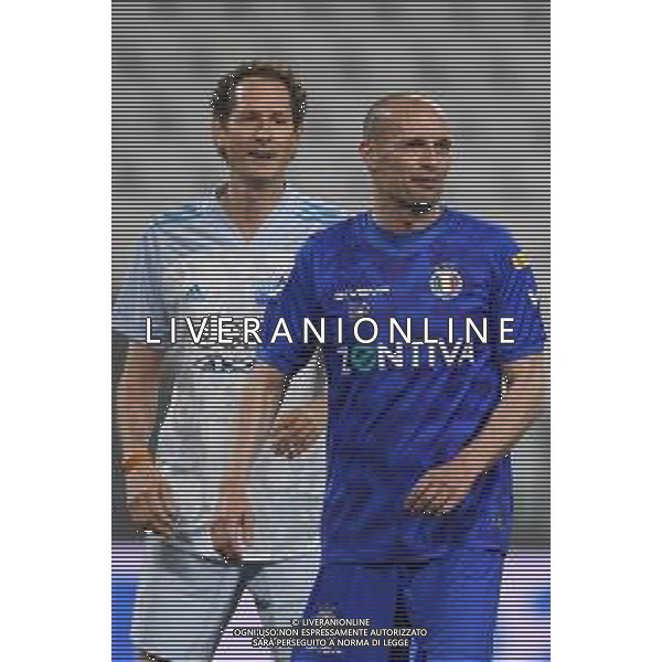 Torino 25.05.2021 Allianz Stadium La partita del cuore 30° edizione Nazionale Italiana Cantanti vs Campioni per la Ricerca ©Viganti/Agenzia Aldo Liverani Nella foto: massimiliano allegri e john elkann ©Viganti / AGENZIA ALDO LIVERANI SAS