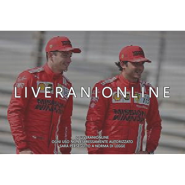 (L to R): Charles Leclerc (MON) Ferrari with Carlos Sainz Jr (ESP) Ferrari. 12.03.2021. Formula 1 Testing, Sakhir, Bahrain, Day One. - www.xpbimages.com, EMail: requests@xpbimages.com © Copyright: Moy / XPB Images/ AGENZIA ALDO LIVERANI SAS - ITALY ONLY EDITORIAL USE ONLY
