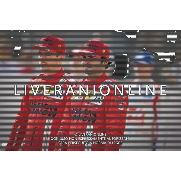 Carlos Sainz Jr (ESP), Scuderia Ferrari and Charles Leclerc (FRA), Scuderia Ferrari 12.03.2021. Formula 1 Testing, Sakhir, Bahrain, Day One. - www.xpbimages.com, EMail: requests@xpbimages.com © Copyright: Charniaux / XPB Images/ AGENZIA ALDO LIVERANI SAS - ITALY ONLY EDITORIAL USE ONLY