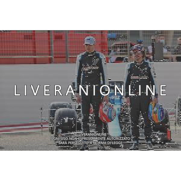 (L to R): Esteban Ocon (FRA) Alpine F1 Team and Fernando Alonso (ESP) Alpine F1 Team. 12.03.2021. Formula 1 Testing, Sakhir, Bahrain, Day One. - www.xpbimages.com, EMail: requests@xpbimages.com © Copyright: Batchelor / XPB Images/ AGENZIA ALDO LIVERANI SAS - ITALY ONLY EDITORIAL USE ONLY