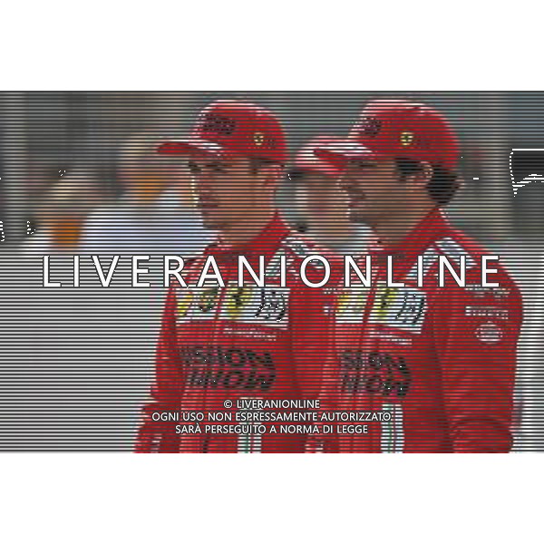(L to R): Charles Leclerc (MON) Ferrari and Carlos Sainz Jr (ESP) Ferrari. 12.03.2021. Formula 1 Testing, Sakhir, Bahrain, Day One. - www.xpbimages.com, EMail: requests@xpbimages.com © Copyright: Batchelor / XPB Images/ AGENZIA ALDO LIVERANI SAS - ITALY ONLY EDITORIAL USE ONLY