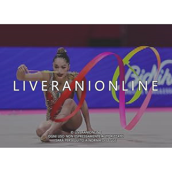 Carabellia/LMedia - Rhythmic Gymnastics World CUP 2021 - Gymnastics 29 May 2021 - Vitrifrigo Arena, pesaro, Italy Photo showing: Agiurgiuculese Alexandra (ITA) @Carabellia/LMedia/ AGENZIA ALDO LIVERANI SAS