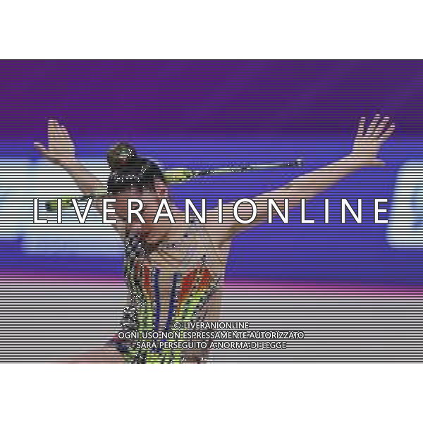 Carabellia/LMedia - Rhythmic Gymnastics World CUP 2021 - Gymnastics 29 May 2021 - Vitrifrigo Arena, pesaro, Italy Photo showing: Agiurgiuculese Alexandra (ITA) @Carabellia/LMedia/ AGENZIA ALDO LIVERANI SAS
