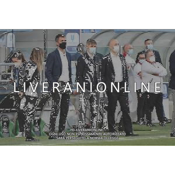 © TVRG lo staff generale del Milan da SX Paolo Maldini direttore dell\'area tecnica Frederic Massara direttore sportivo e Ivan Gazidis amministratore delegato Milan vs Roma finale Coppa Italia femminile Timvision Mapei Stadium - Stadio Citta\' del Tricolore Reggio Emilia 30-05-2021 foto Roberto Garavaglia/ag. Aldo Liverani sas/ AGENZIA ALDO LIVERANI SAS