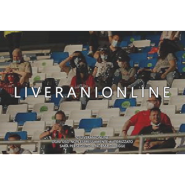 Scaccianocer/LMedia - Finals - AC Milan vs AS Roma - Italian Coppa Italia Women football match 2020/2021 30 May 2021 - MAPEI Stadium, Reggio Emilia, Italy Photo showing: AC Milan supporters @Scaccianocer/LMedia/ AGENZIA ALDO LIVERANI SAS