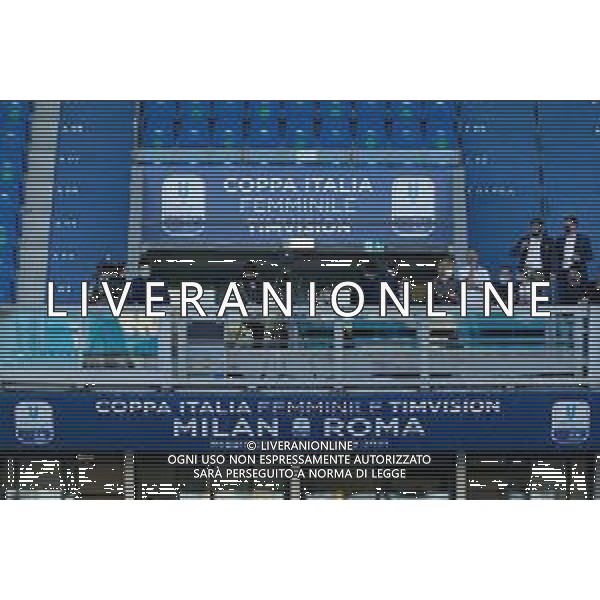Scaccianocer/LMedia - Finals - AC Milan vs AS Roma - Italian Coppa Italia Women football match 2020/2021 30 May 2021 - MAPEI Stadium, Reggio Emilia, Italy Photo showing: Coppa Italia final banner @Scaccianocer/LMedia/ AGENZIA ALDO LIVERANI SAS