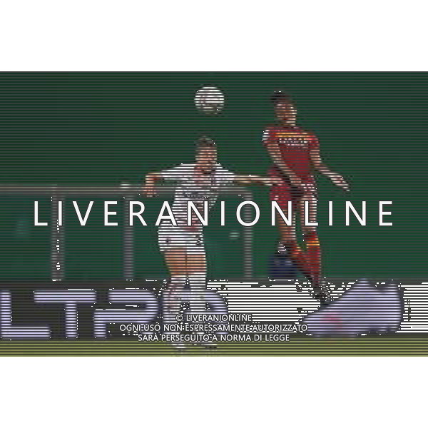 Scaccianocer/LMedia - Finals - AC Milan vs AS Roma - Italian Coppa Italia Women football match 2020/2021 30 May 2021 - MAPEI Stadium, Reggio Emilia, Italy Photo showing: Lindsey Thomas (AS Roma) header @Scaccianocer/LMedia/ AGENZIA ALDO LIVERANI SAS
