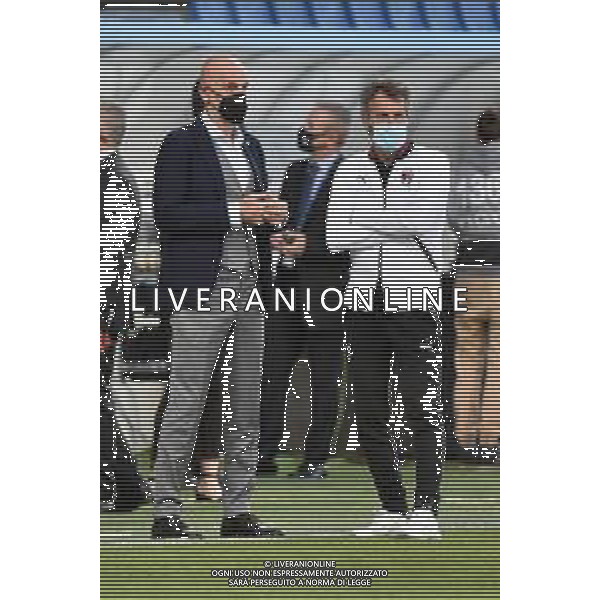 © TVRG Stefano Pioli SX allenatore Milan maschile e Maurizio Ganz DX allenatore Milan femminile Milan vs Roma finale Coppa Italia femminile Timvision Mapei Stadium - Stadio Citta\' del Tricolore Reggio Emilia 30-05-2021 foto Roberto Garavaglia/ag. Aldo Liverani sas