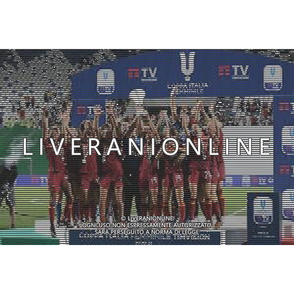 © TVRG la Roma festeggia la vittoria della Coppa Italia Milan vs Roma finale Coppa Italia femminile Timvision Mapei Stadium - Stadio Citta\' del Tricolore Reggio Emilia 30-05-2021 foto Roberto Garavaglia/ag. Aldo Liverani sas