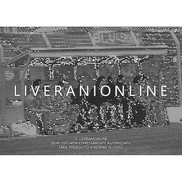 15-02-1981 GENOVA CAMPIONATO DI CALCIO SERIE B SAMPDORIA -CESENA 0-0 NELLA FOTO PANCHINA SAMPDORIA CON ENZO RICCOMINI ALLENATORE SAMPDORIA AG ALDO LIVERANI SAS