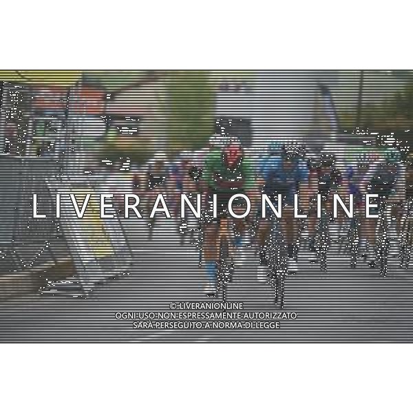 31-05-2021 Criterium Du Dauphine Libere; Tappa 02 Brioude - Saugues; 2021, Bahrain - Victorious; 2021, Movistar; Colbrelli, Sonny; Valverde, Alejandro; Saugues; ©SIROTTI/AGENZIA ALDO LIVERANI SAS