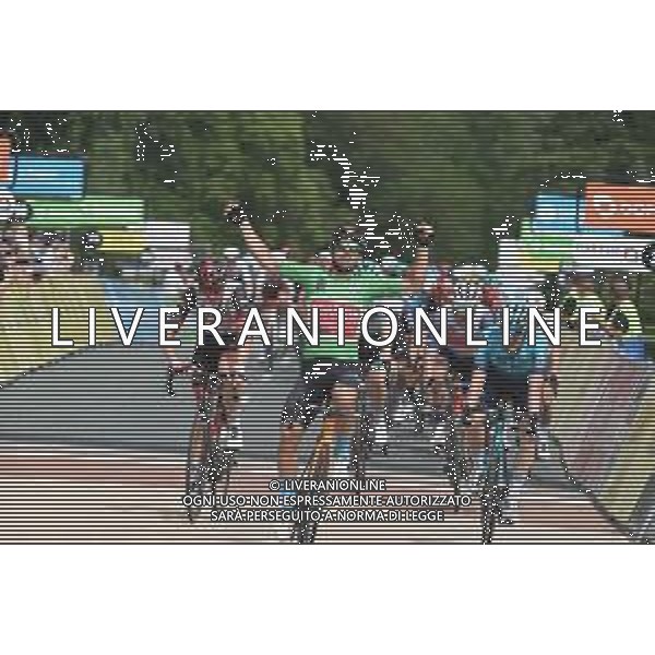 01-06-2021 Criterium Du Dauphine Libere; Tappa 03 Langeac - Saint Haon Le Vieux; 2021, Bahrain - Victorious; 2021, Astana - Premier Tech; 2021, Uae - Emirates; Colbrelli, Sonny; Aranburu Deva, Alexander; Mcnulty, Brandon; Saint Haon Le Vieux; ©SIROTTI/AGENZIA ALDO LIVERANI SAS