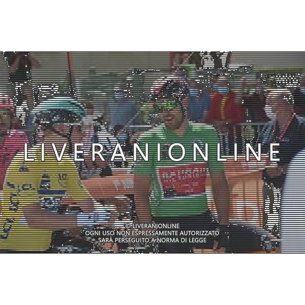 01-06-2021 Criterium Du Dauphine Libere; Tappa 03 Langeac - Saint Haon Le Vieux; 2021, Bora - Hansgrohe; 2021, Bahrain - Victorious; Postlberger, Lukas; Colbrelli, Sonny; Langeac; ©SIROTTI/AGENZIA ALDO LIVERANI SAS
