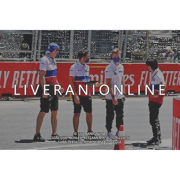 Mick Schumacher (GER) Haas F1 Team walks the circuit with the team. 03.06.2021. Formula 1 World Championship, Rd 6, Azerbaijan Grand Prix, Baku Street Circuit, Azerbaijan, Preparation Day. - www.xpbimages.com, EMail: requests@xpbimages.com © Copyright: Moy / XPB Images/AGENZIA ALDO LIVERANI SAS - ITALY ONLY EDITORIAL USE ONLY